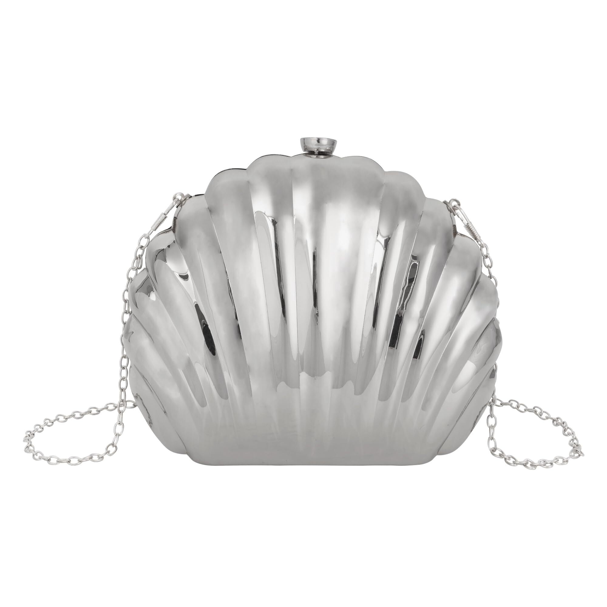 4772 Seashell Evening Bag Purse Mermaid Chain Strap Clutch Handbag Shoulder
